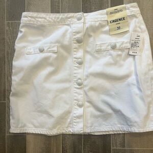 L’agence Kris button front mini skirt